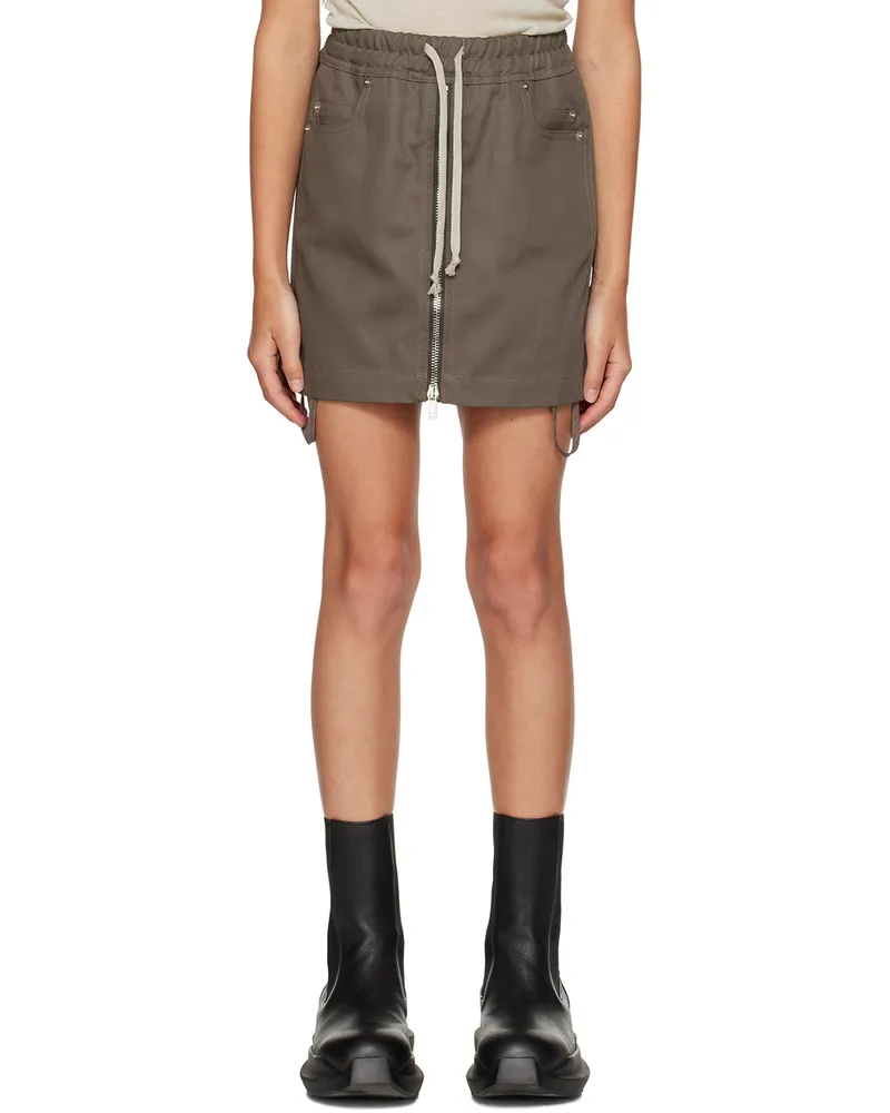 Rick Owens Kids Gray Drawstring Skirt Dust