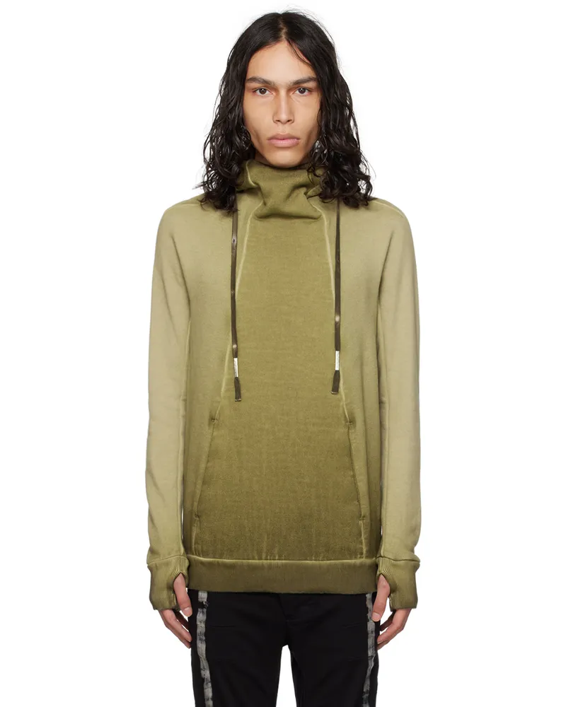 Boris Bidjan Saberi Khaki Hoody2 Hoodie Faded