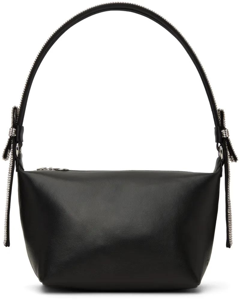 KARA Black Double Bow Shoulder Bag Black