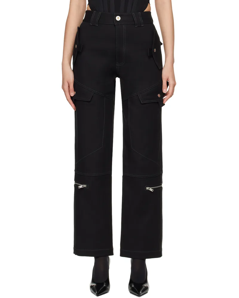 Dion Lee Black Tactical Cargo Pants Black
