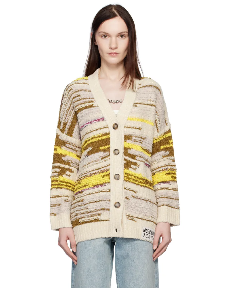 Moschino Multicolor Cotton & Nylon Cardigan 1002