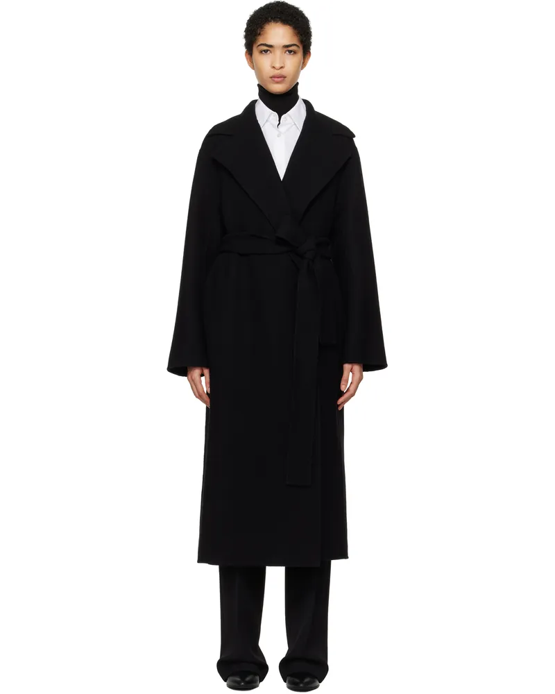 The Row Black Malika Coat Blk