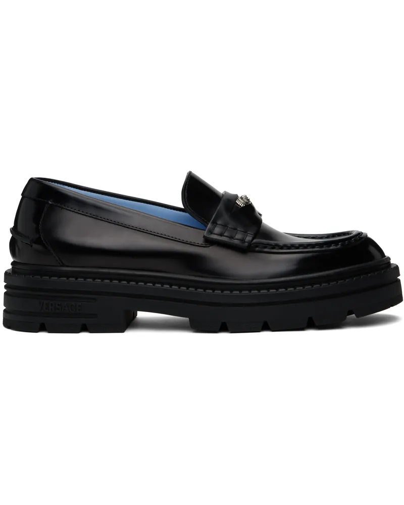 Versace Black Adriano Loafers 1b00p-black-palladiu