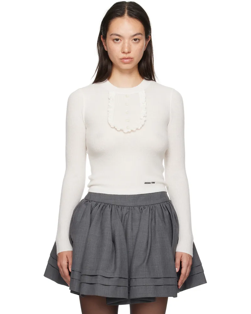 SHUSHU/TONG White Round-Neck Sweater Wh100