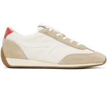 Off-White & Beige Retro Runner Slim Sneakers