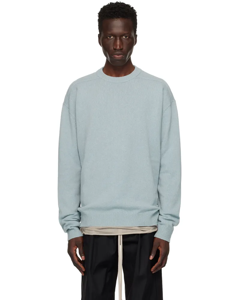Rick Owens Blue Porterville Crewneck Sweater 36