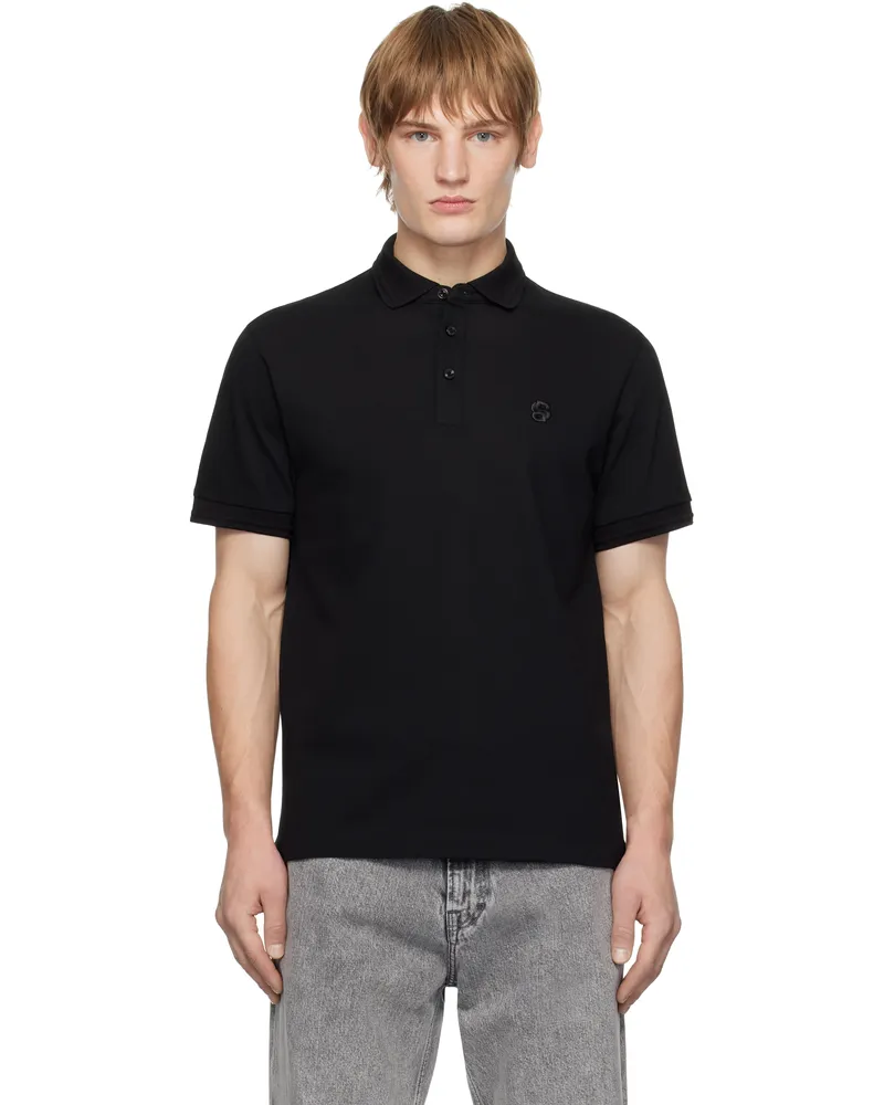 HUGO BOSS Black Double B Monogram Polo 001-black