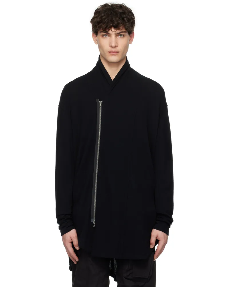 Julius Black Asymmetric Ana-Blouson Sweater Black