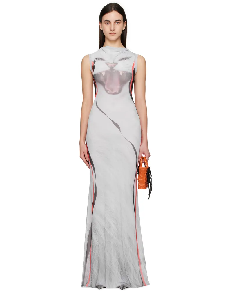 OTTOLINGER Multicolor Mesh Maxi Dress Cat