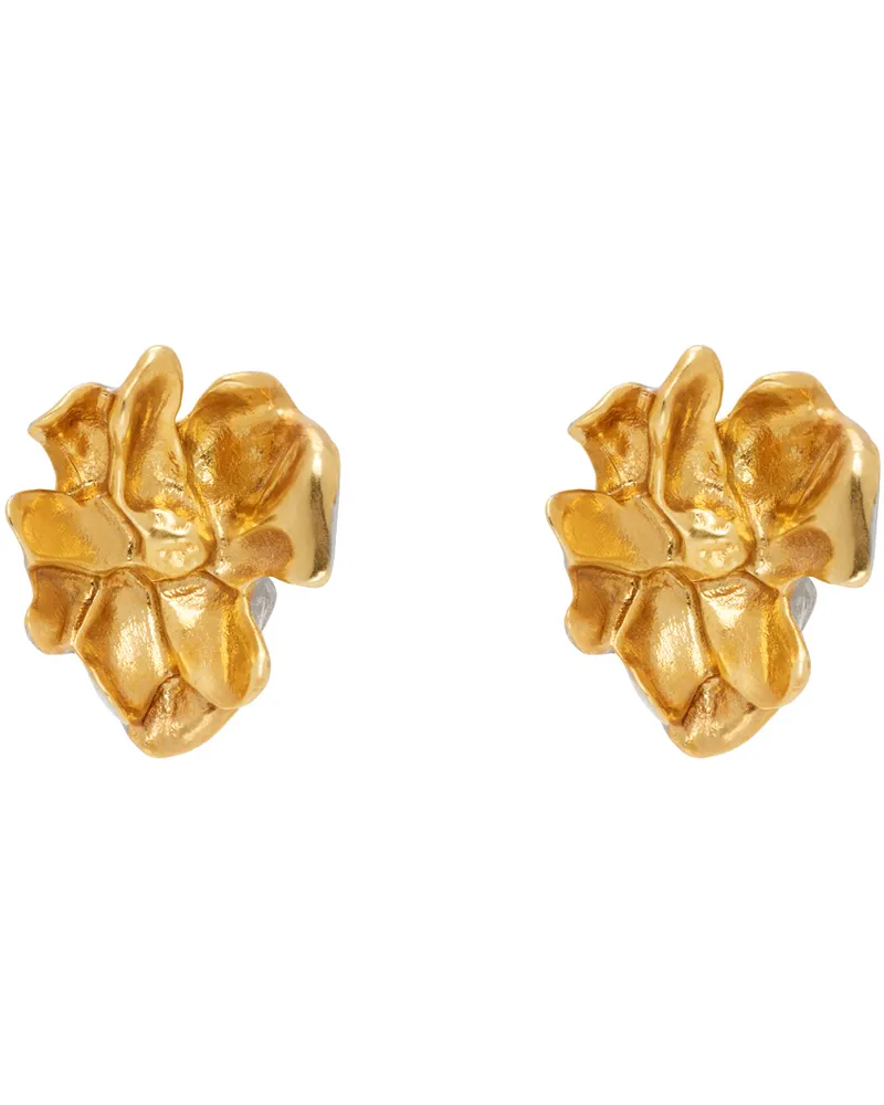Marni Gold & Silver Flower Earrings Y9014