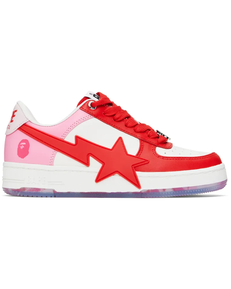 BAPE Red & Pink BAPE STA OS Sneakers Pink