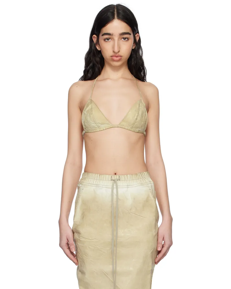 DRKSHDW by Rick Owens Beige Hollywood Overdyed Denim Bra 81