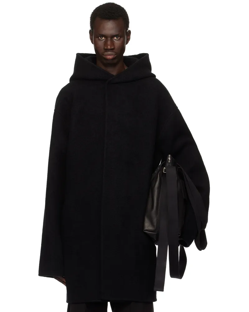 Rick Owens Black Porterville Hooded Robe Jacket 09