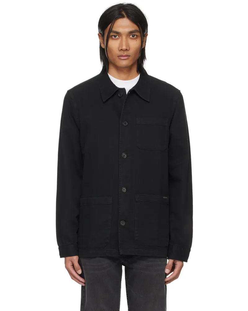 Nudie Jeans Black Barney Jacket Black