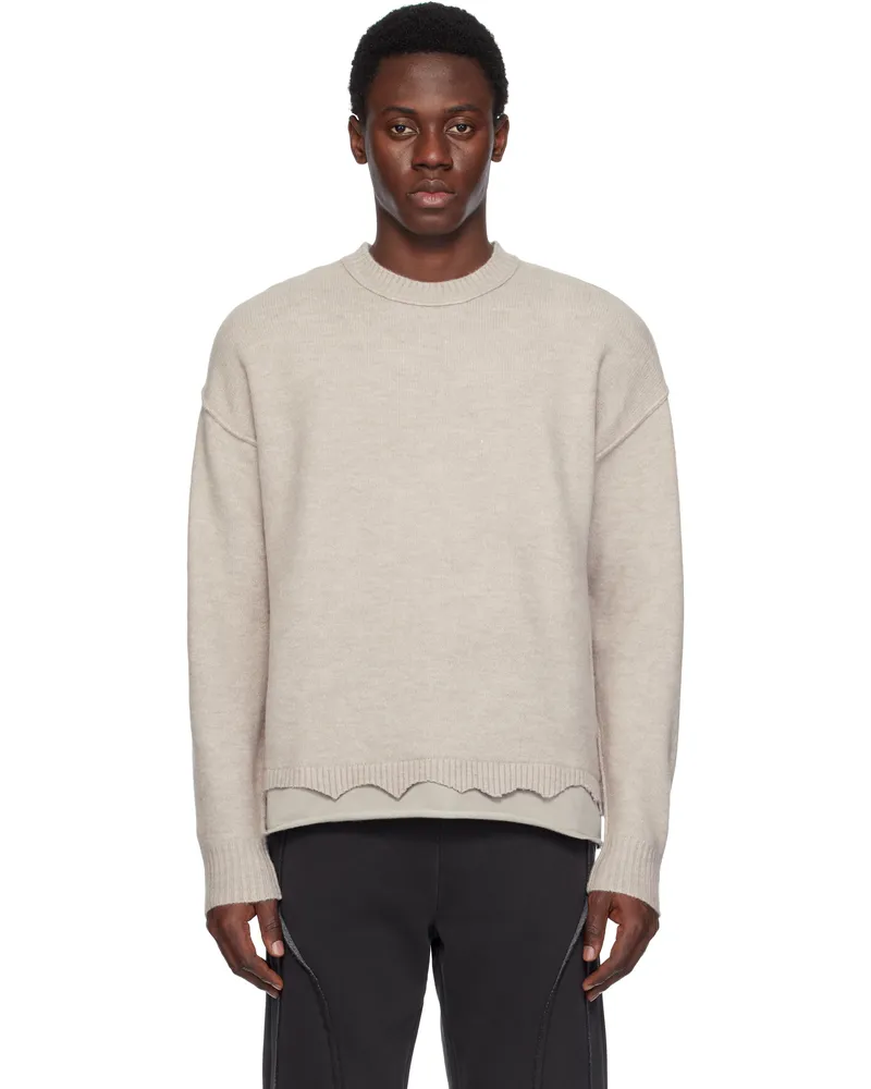 Izzue Taupe Layered Sweater Bgt