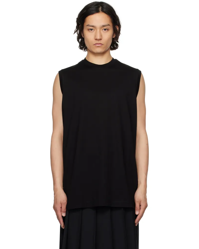 Julius Black Cotton SZ Jersey Sleeveless T-shirt Black