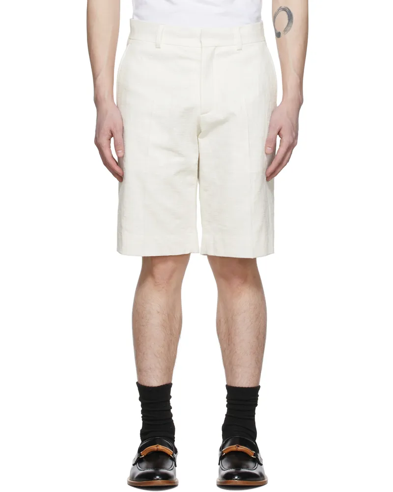 Casablanca Paris Off-White Cotton Shorts Off-white