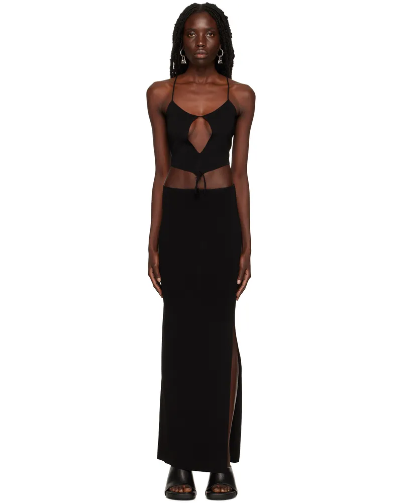 Aya Muse Black Mesquite Midi Dress Black