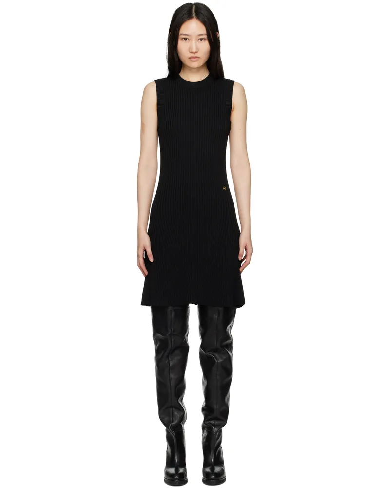 RECTO Black Crewneck Minidress Black