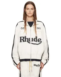 RHUDE White & Black Ski Track Jacket White