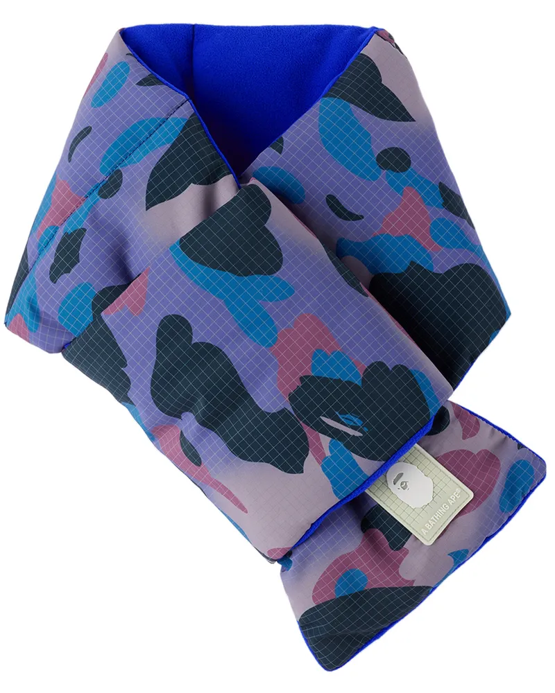 BAPE Kids Purple Grid Scarf Purple
