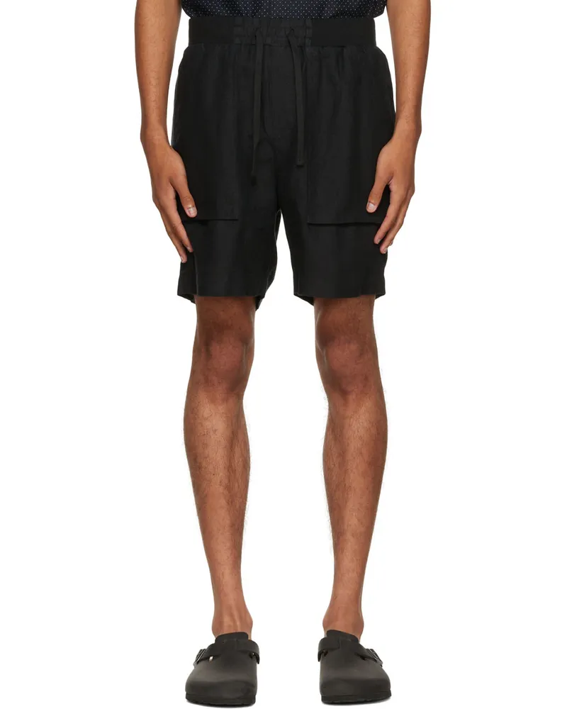 Vince Black Hemp Shorts Faded