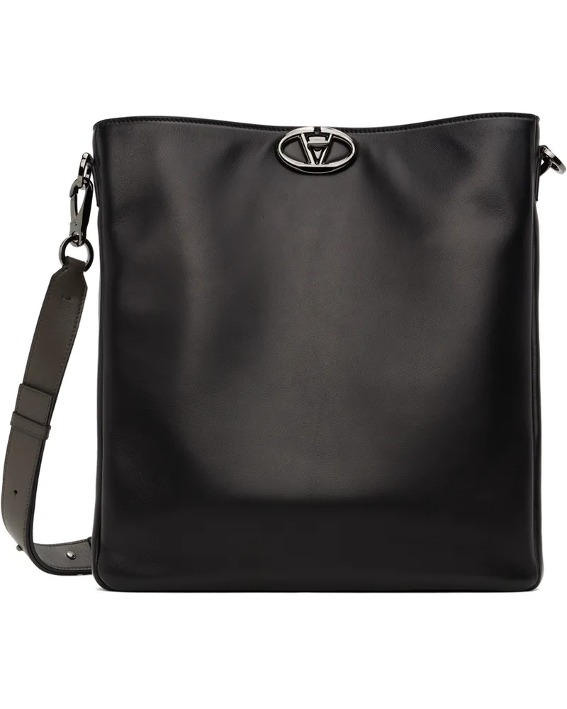 Valentino Garavani Black VLogo 'The Bold Edition' Flat Bag 0no