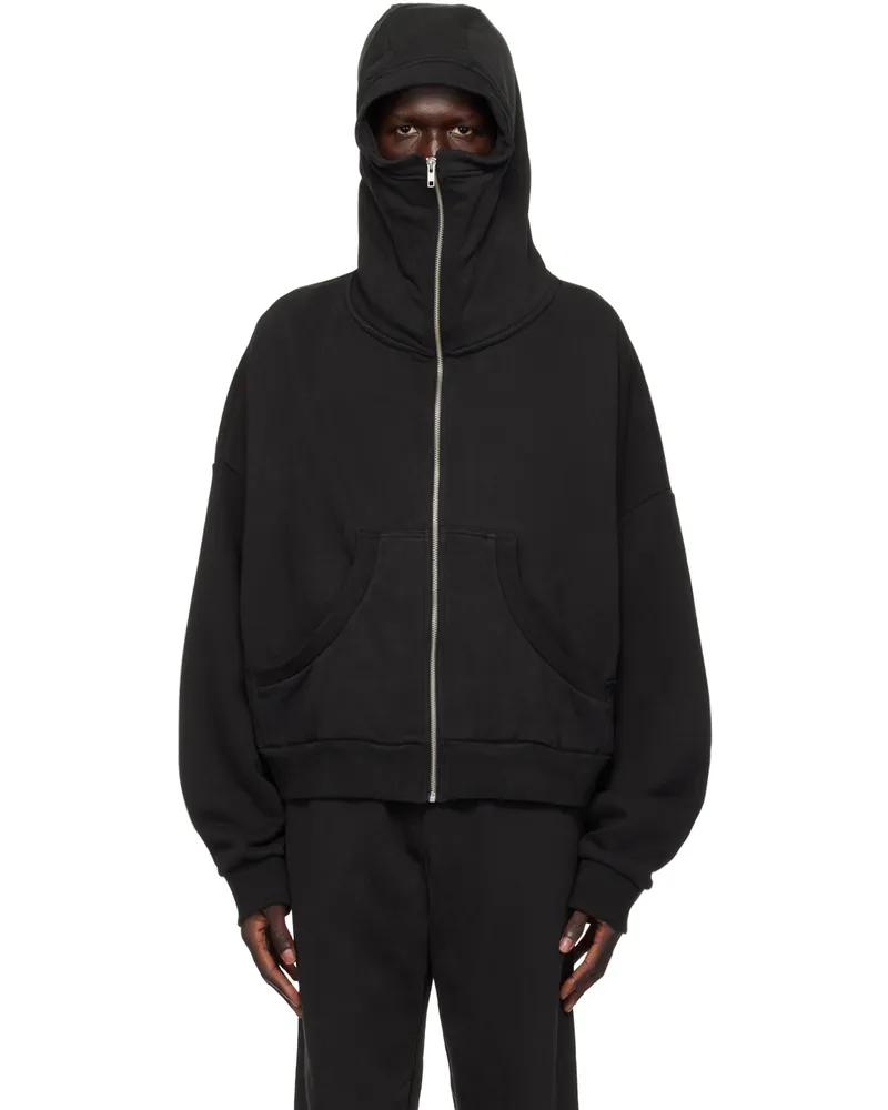 Entire Studios Black Full Zip Hoodie Soot
