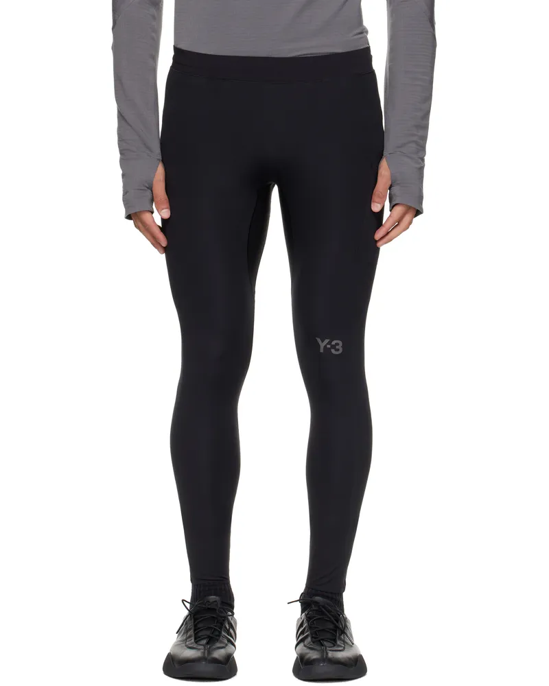 Y-3 Black Running Leggings Black