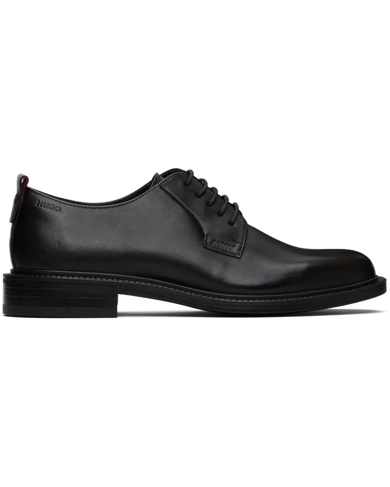 HUGO BOSS Black Logo Detail Leather Derbys 001-black