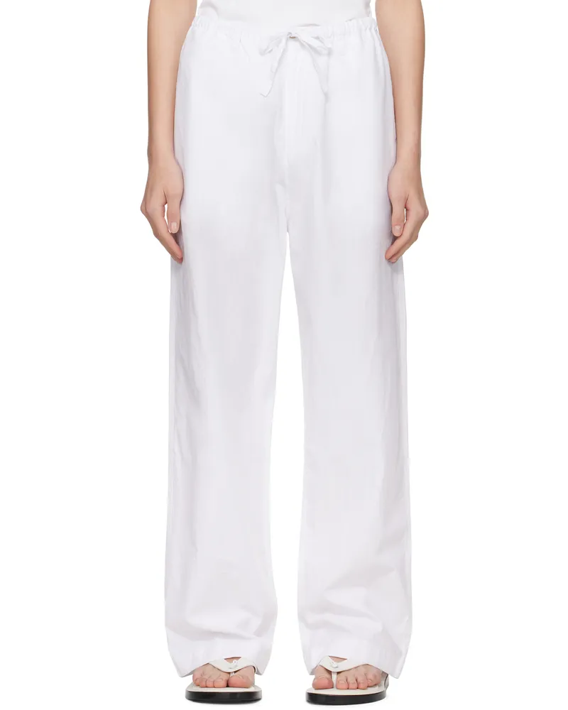 CDLP White Drawstring Trousers Off-white