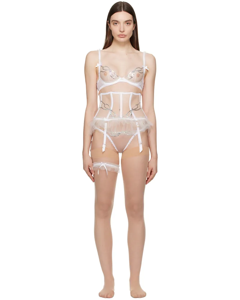 Agent Provocateur White Melle Garter Belt 100040