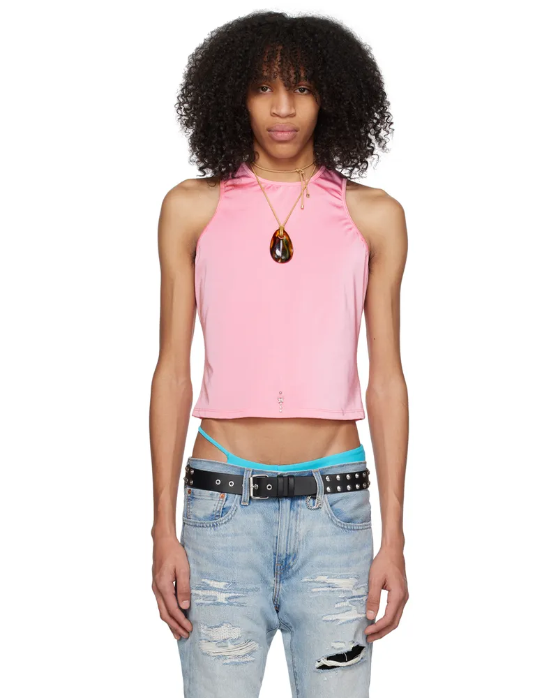 Marshall Columbia Pink Crystal-Cut Tank Top Baby
