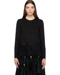 Noir Kei Ninomiya Black Layered Long Sleeve T-Shirt Black