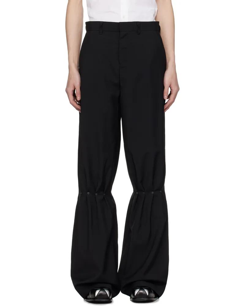 KUSIKOHC Black Rivet Trousers Black
