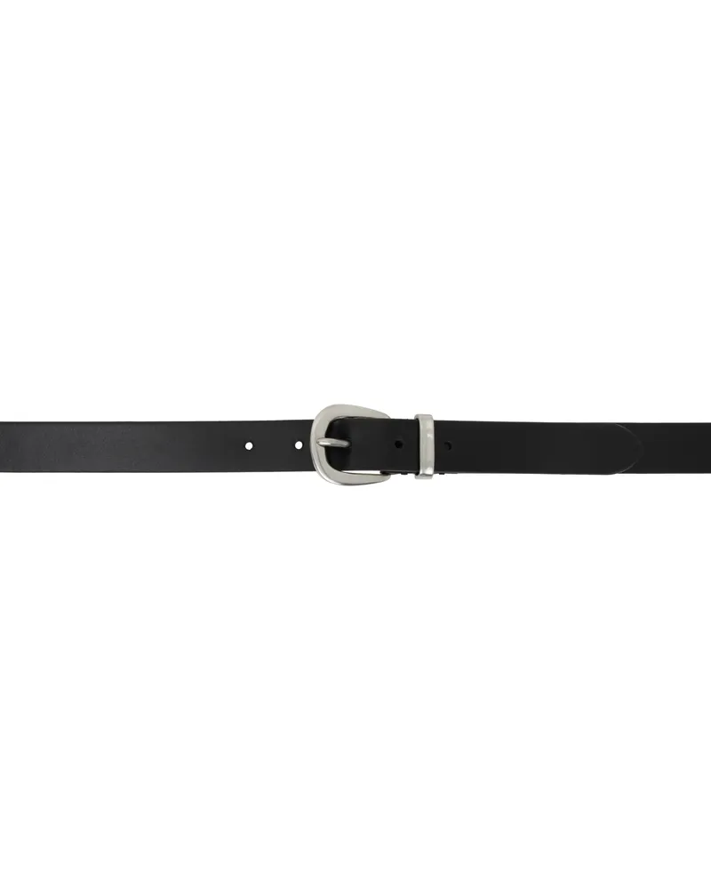 Paul Smith Black Smooth Leather Belt 79