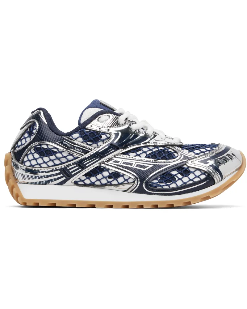 Bottega Veneta Navy & Silver Orbit Sneakers 4152