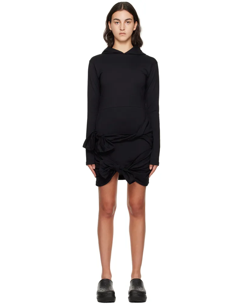 MSGM Black Hooded Minidress 99