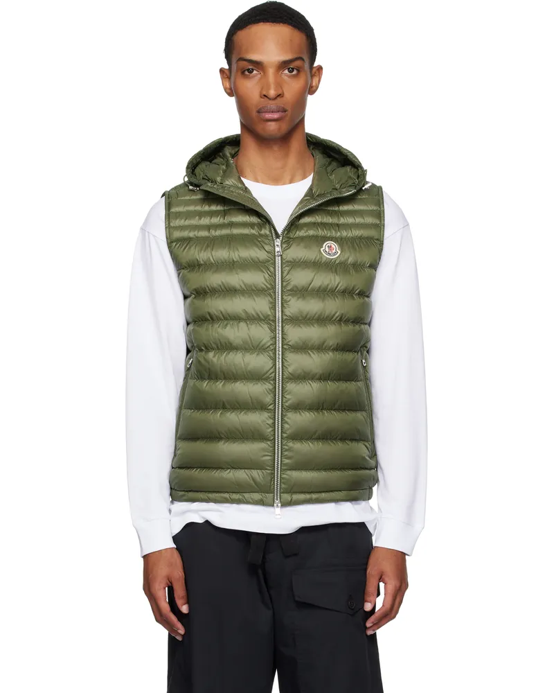 Moncler Khaki Orant Hooded Down Vest 825
