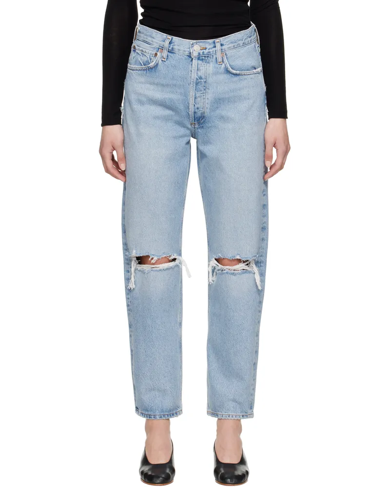 AGOLDE Blue 90's Mid Rise Loose Fit Jeans Alter