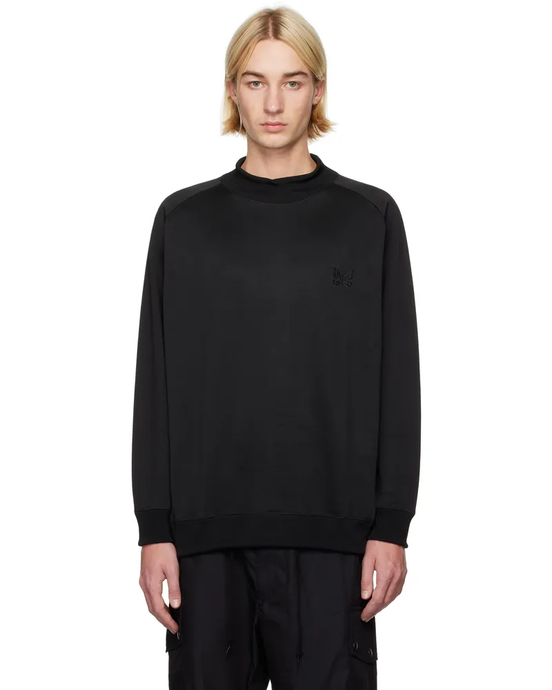 NEEDLES Black Mock Neck T-shirt C-black