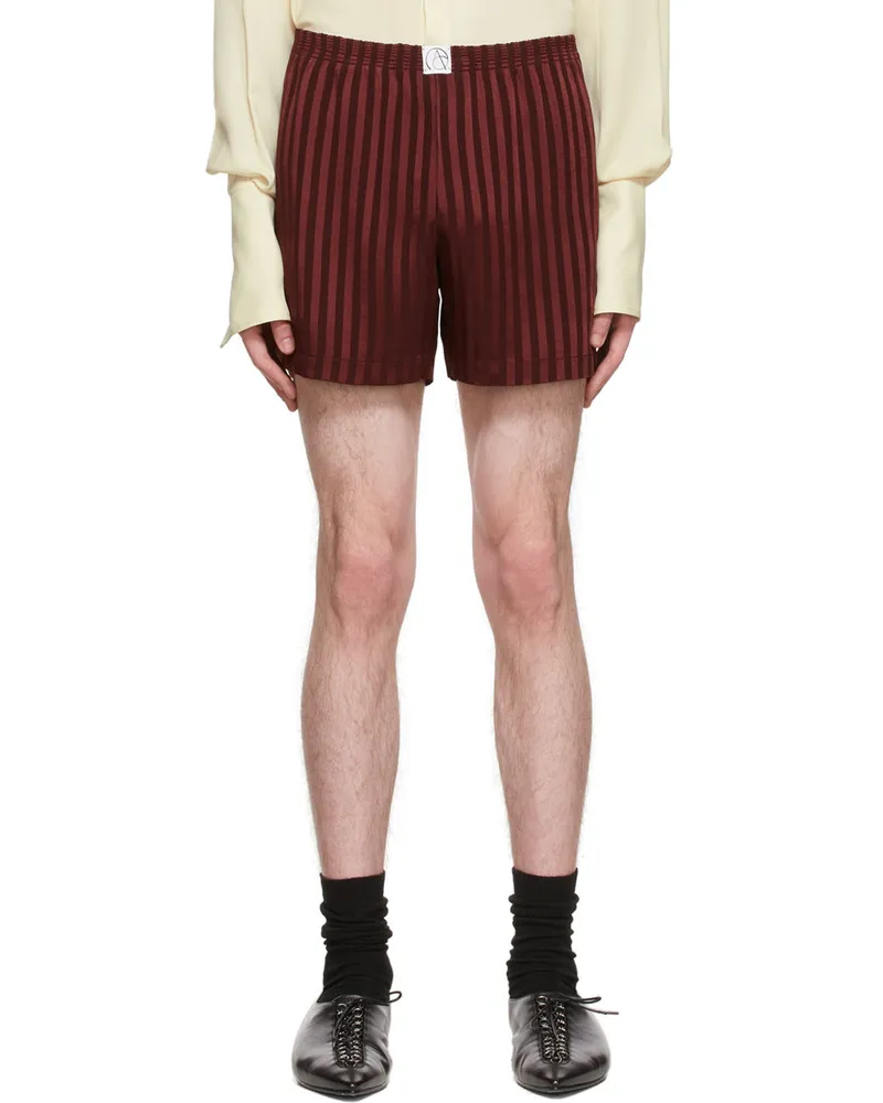 Arturo Obegero SSENSE Exclusive Burgundy Dandy Shorts Bordeaux