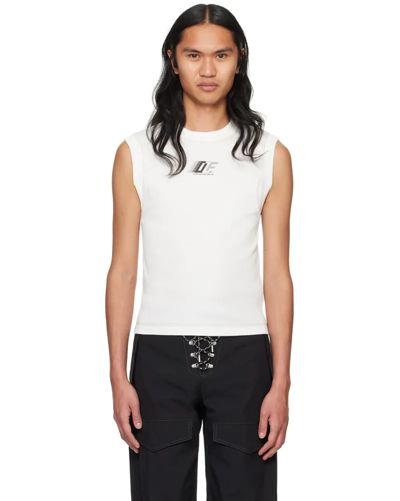 Dion Lee White 'DLE' Tank Top Ivory