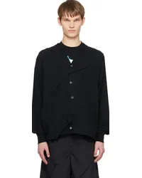 Undercover Black Y-Neck Cardigan Black