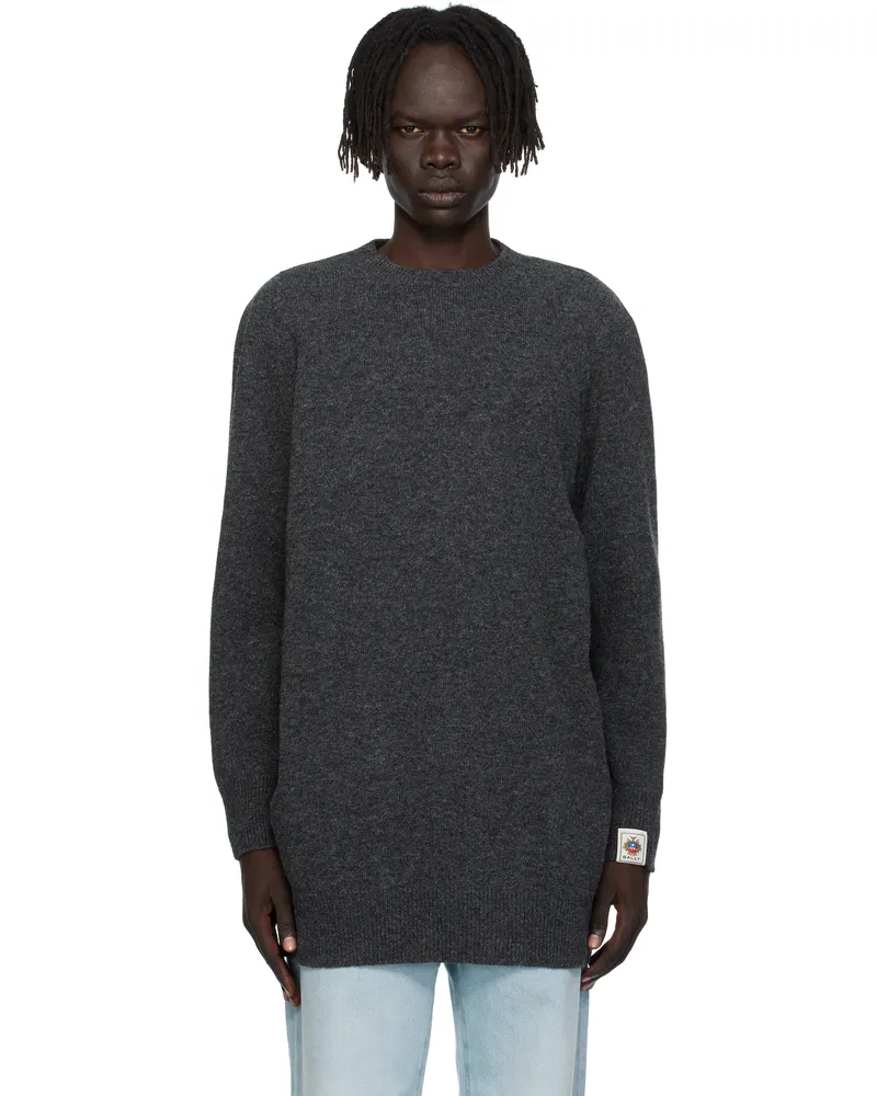 Bally Gray Long Wool Sweater U7b6