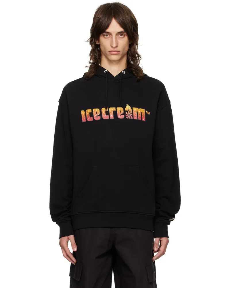 ICECREAM Black Soft Serve Sparkle Popover Hoodie Black