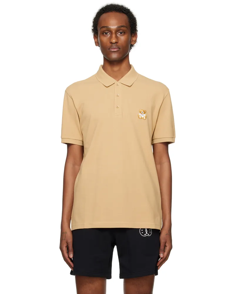 Moschino Beige Embroidered Polo V0148