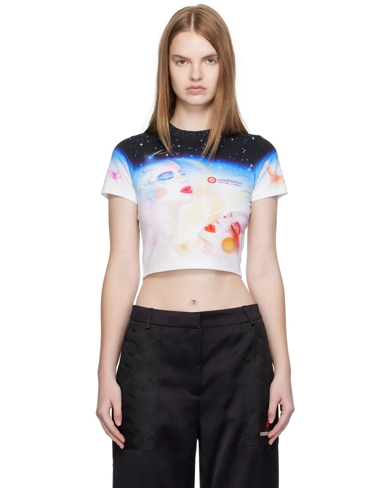 Casablanca Paris Multicolor Galactic Connection Baby T-shirt Galactic