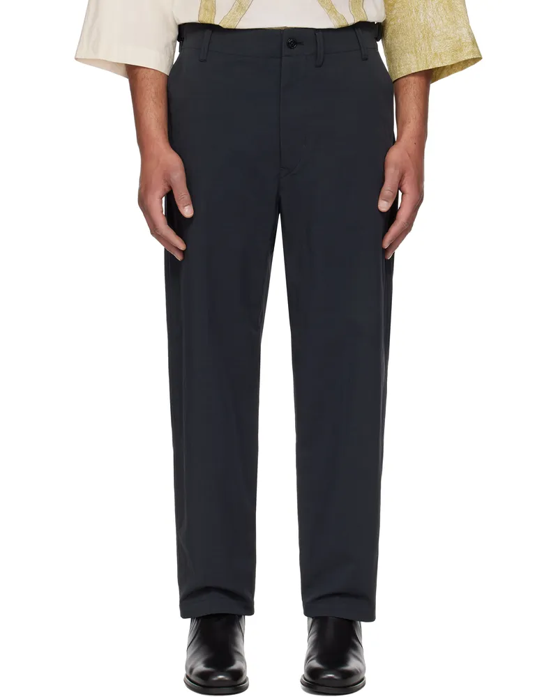 Christophe Lemaire Navy Carrot Trousers Bk959