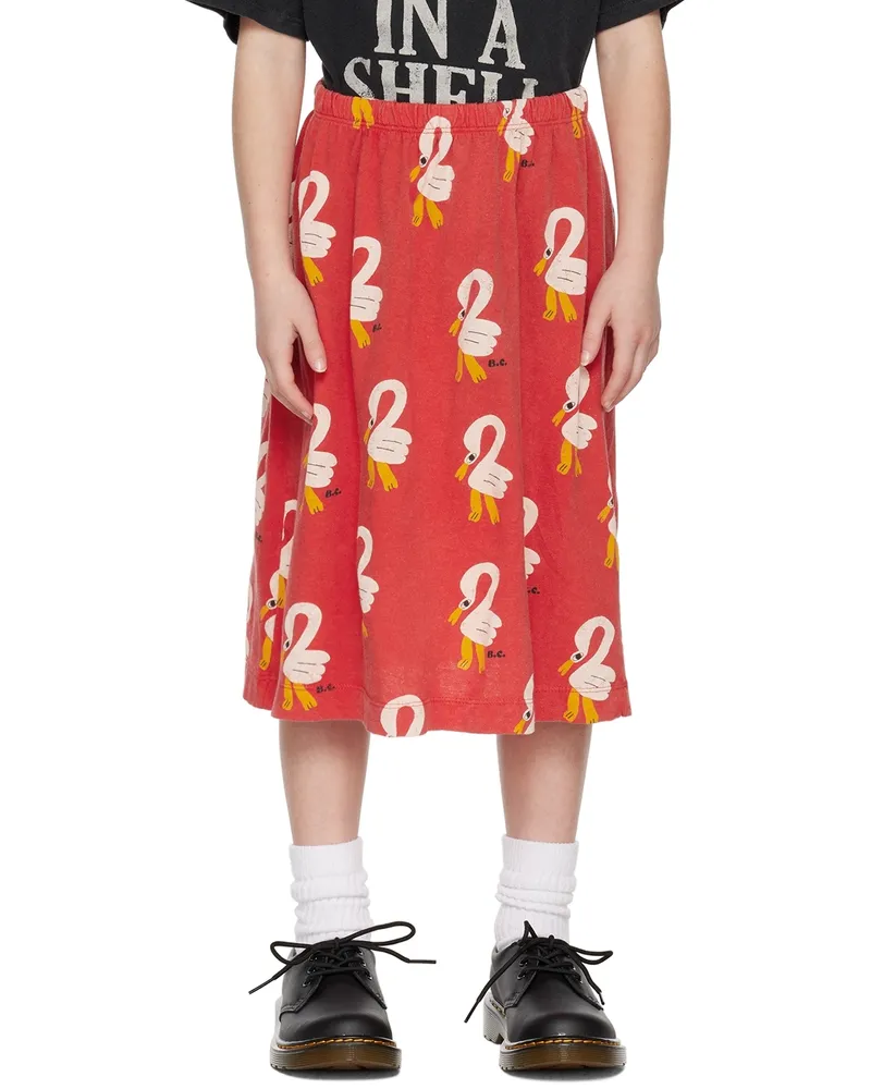 BOBO CHOSES Kids Red Pelican Skirt 600